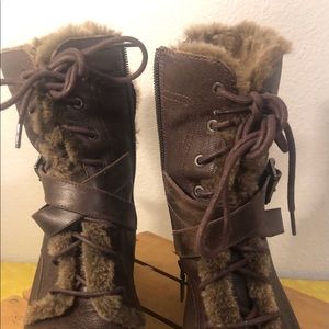 COPY - Ugg Ingrid Women’s size 9M, Shearling Style Biker Combat Brown Boots.